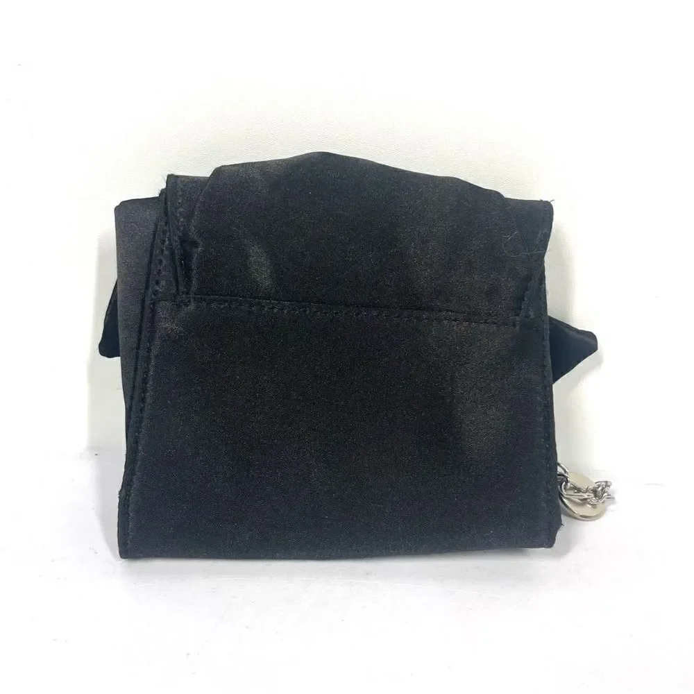 White House Black Market Small Satin Bow Wristlet Evening Bag Purse - Picture 3 of 3
